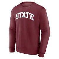 Men's Fanatics Maroon Mississippi State Bulldogs Short Name Pullover Sweatshirt