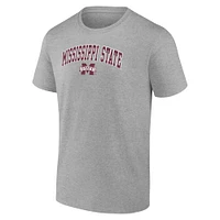 T-shirt du campus des Bulldogs de l'État Mississippi Fanatics Steel pour hommes