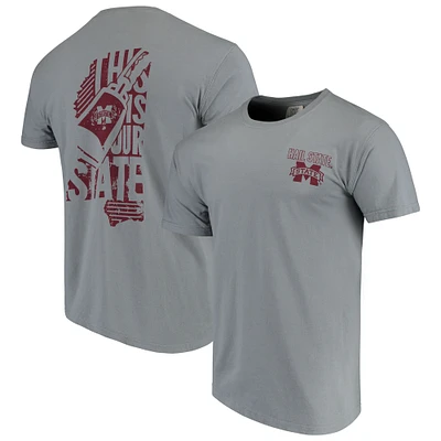 T-shirt gris Mississippi State Bulldogs Phrase Local Comfort Color pour homme