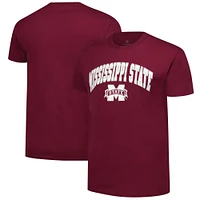 T-shirt basique avec logo des Mississippi State Bulldogs pour hommes, bordeaux