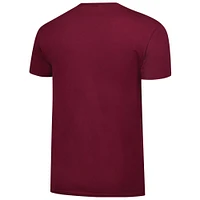 T-shirt basique avec logo des Mississippi State Bulldogs pour hommes, bordeaux