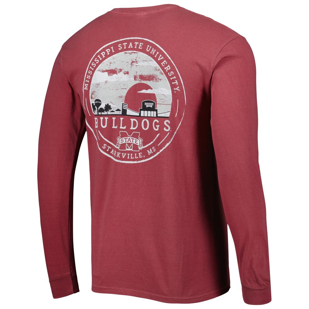 Men's Maroon Mississippi State Bulldogs Circle Campus Scene Long Sleeve T-Shirt