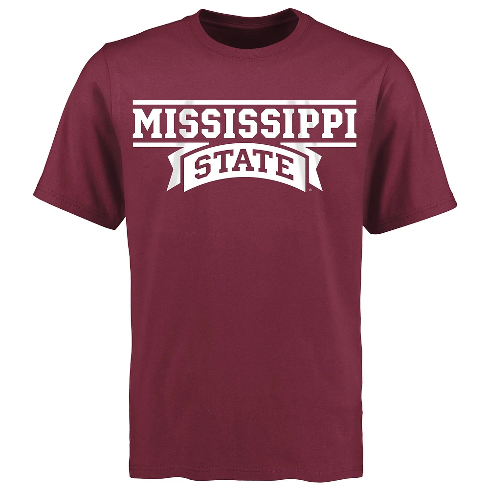 T-shirt Mallory pour homme, couleur bordeaux, Mississippi State Bulldogs