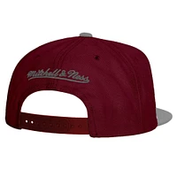 Casquette snapback 2 tons 2.0 pour hommes Mitchell & Ness marron/gris Mississippi State Bulldogs