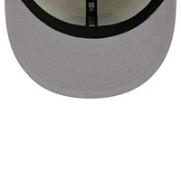 Casquette ajustée 59FIFTY pour homme New Era Stone/Grey Mississippi State Bulldogs chrome et béton