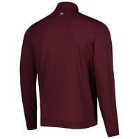 Men's Peter Millar Maroon Mississippi State Bulldogs Perth Quarter-Zip Top