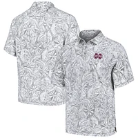 Polo Tommy Bahama gris Mississippi State Bulldogs Tropical Score IslandZone pour hommes