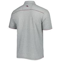 Men's Tommy Bahama Heathered Gray Mississippi State Bulldogs IslandZone Tailgater Polo