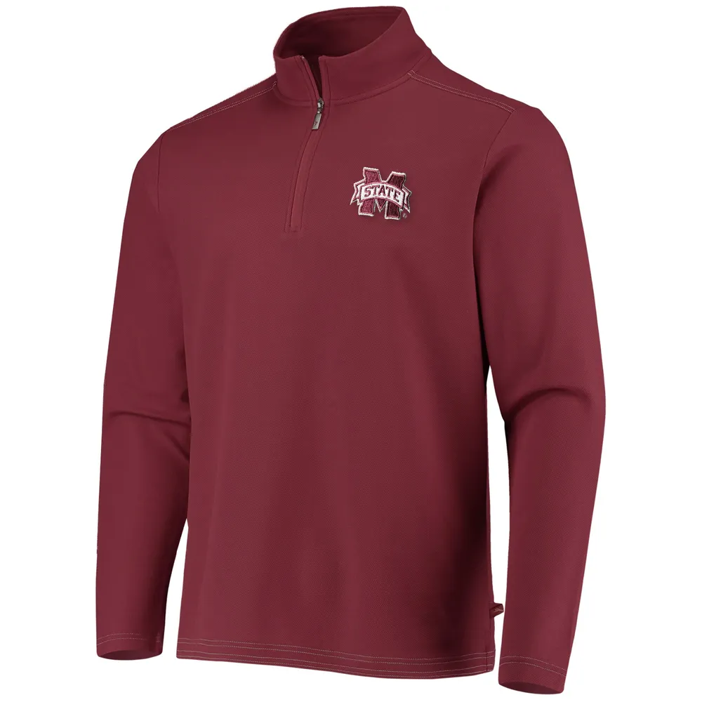 Tommy Bahama Maroon Mississippi State Bulldogs Emfielder 2.0 IslandZone Veste à quart de zip pour homme