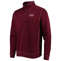 Tommy Bahama Bordeaux Mississippi State Bulldogs Sport Tobago Bay Tri-Blend Mock Neck Half-Zip Jacket