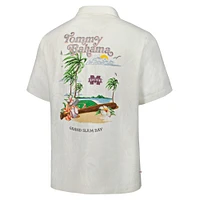 Chemise boutonnée Tommy Bahama blanche pour homme, Mississippi State Bulldogs, Grand Slam Bay Camp