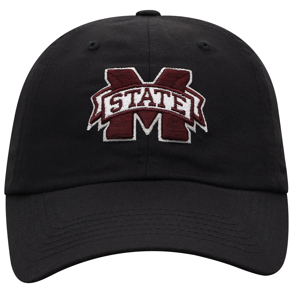 Casquette ajustable noire pour hommes des Bulldogs de l'État du Mississippi Top of the World