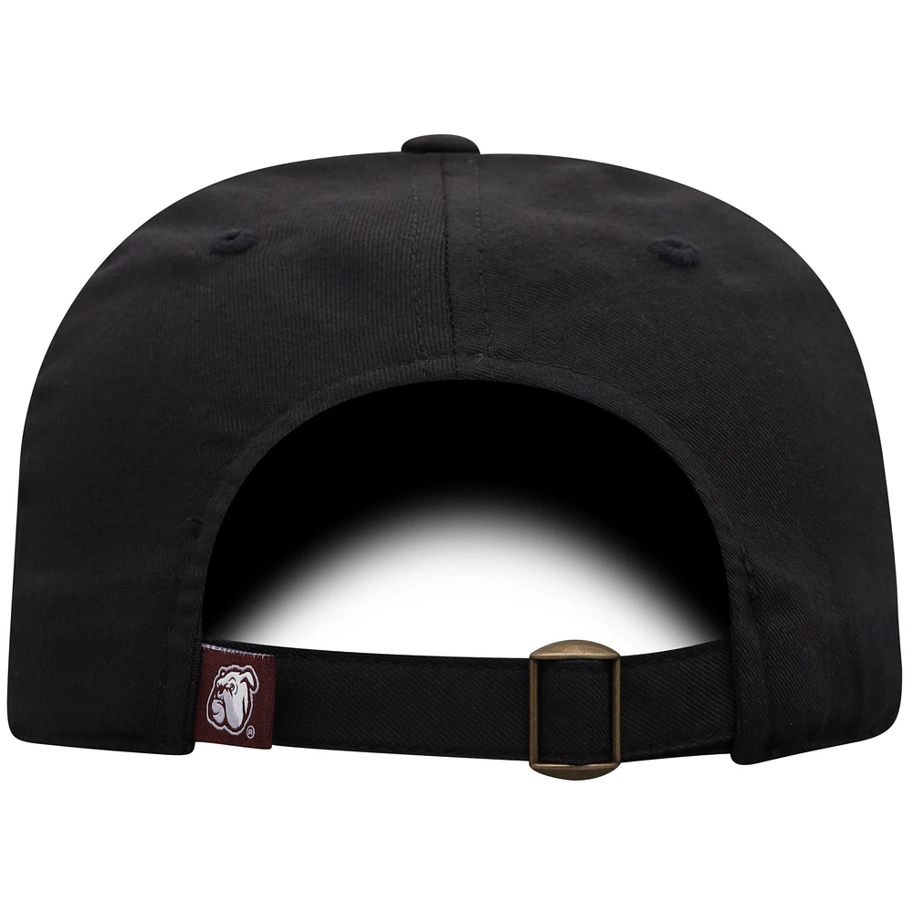 Casquette ajustable noire pour hommes des Bulldogs de l'État du Mississippi Top of the World