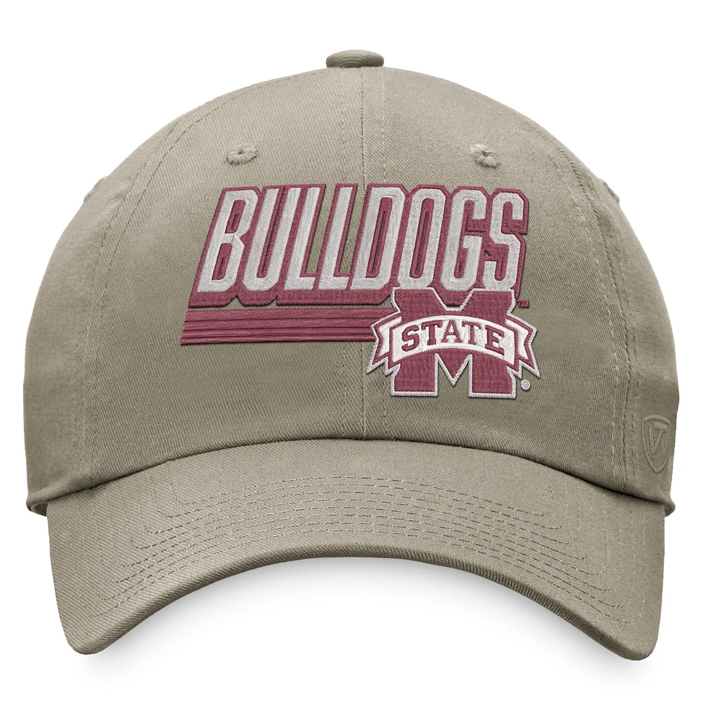 Casquette réglable Top of the World Mississippi State Bulldogs Slice pour homme