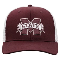 Casquette Snapback Top of the World Mississippi State Bulldogs marron/blanc pour homme