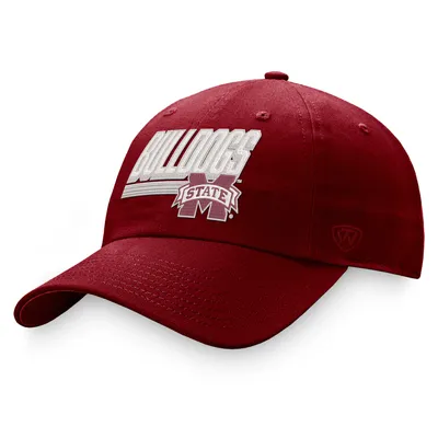 Men's Top of the World Maroon Mississippi State Bulldogs Slice Adjustable Hat