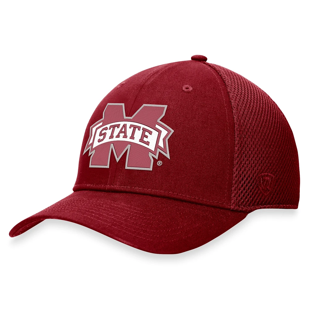 Casquette Spacer Flex pour hommes, Top of the World, marron, Mississippi State Bulldogs