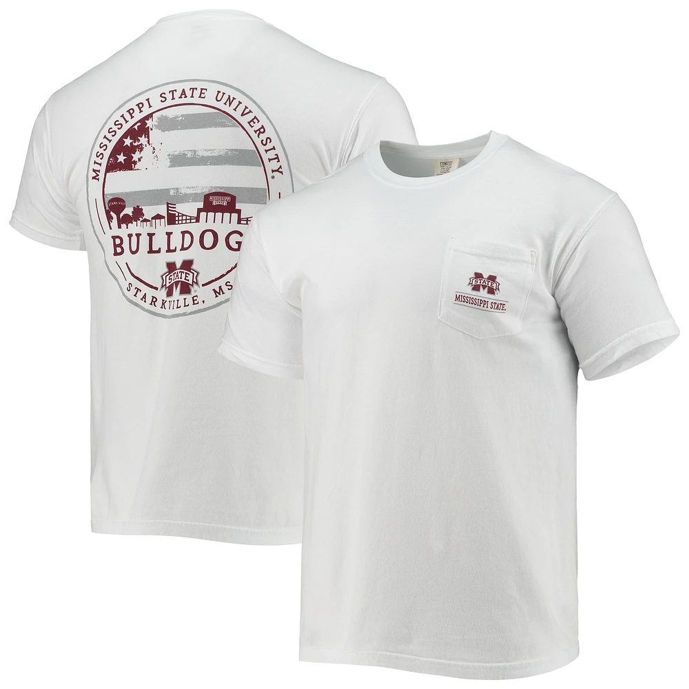 T-shirt blanc Mississippi State Bulldogs Campus Americana pour homme