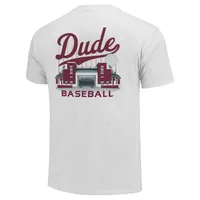T-shirt blanc de couleur confortable pour hommes des Bulldogs l'État du Mississippi Dude Stadium