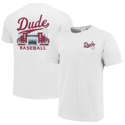 T-shirt blanc de couleur confortable pour hommes des Bulldogs l'État du Mississippi Dude Stadium