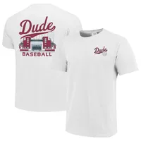 T-shirt blanc de couleur confortable pour hommes des Bulldogs l'État du Mississippi Dude Stadium