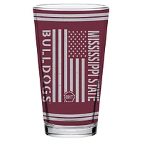 Bulldogs de l’État du Mississippi 16oz. Verre à pinte d’appréciation militaire OHT