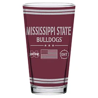 Bulldogs de l’État du Mississippi 16oz. Verre à pinte d’appréciation militaire OHT