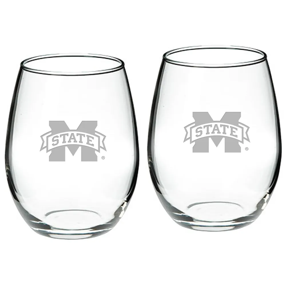 New Orleans Saints Two-Piece 15oz. Stemless Wine Glass Set