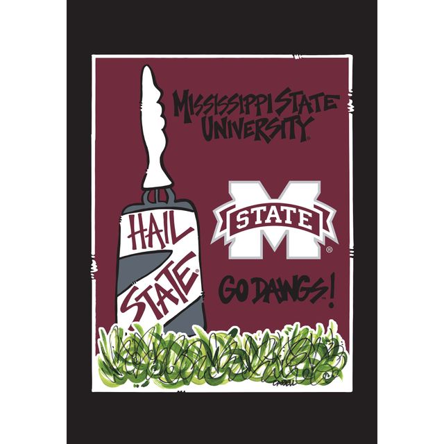 Drapeau de maison double face Mississippi State Bulldogs 71 x 101,6 cm