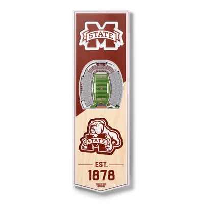 Mississippi State Bulldogs 6'' x 19'' 3D StadiumView Banner