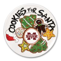 Mississippi State Bulldogs Cookies For Santa Plate