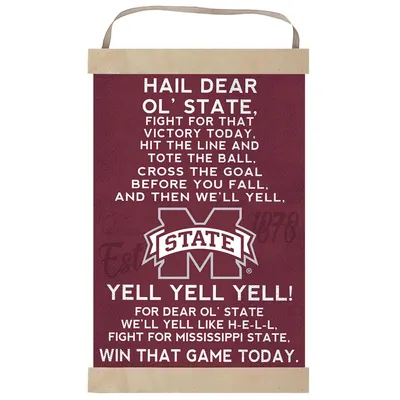 Mississippi State Bulldogs Fight Song Banner Sign