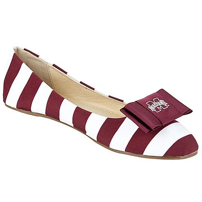 Mississippi State Bulldogs LillyBee U Chaussures plates à nœud amovible pour femme