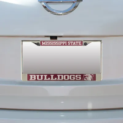 Cadre de plaque d'immatriculation Mississippi State Bulldogs Small Over Large Mega