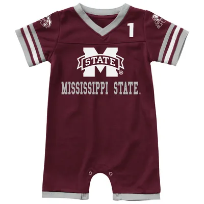 Mississippi State Bulldogs Colosseum Newborn & Infant Bumpo Football Logo Romper - Maroon