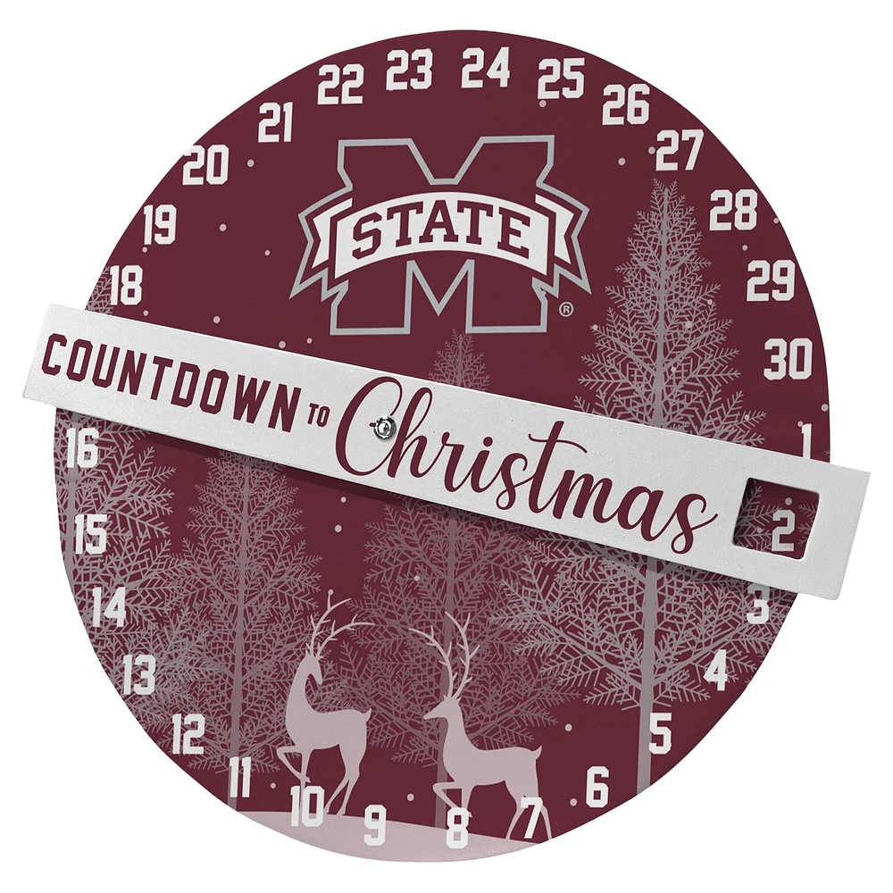 Pegasus Mississippi State Bulldogs Countdown to Christmas Wall Sign