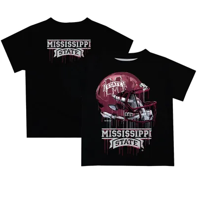 Mississippi State Bulldogs Toddler Team Logo Dripping Helmet T-Shirt