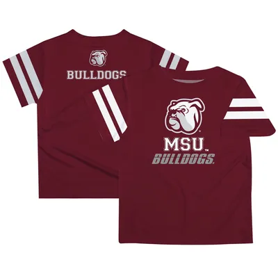 Mississippi State Bulldogs Toddler Team Logo Stripes T-Shirt - Maroon