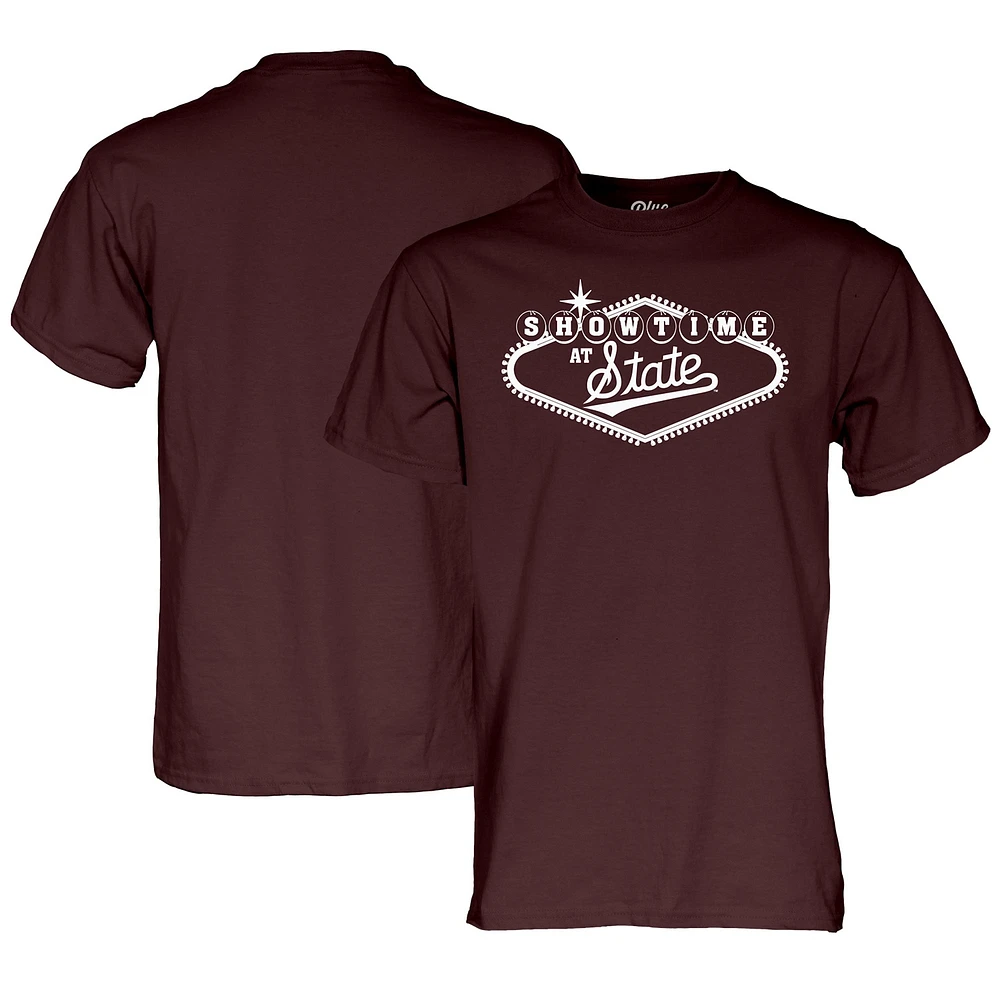 Unisex Blue 84 Maroon Mississippi State Bulldogs Showtime At T-Shirt