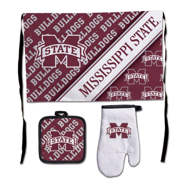 Ensemble de 3 barbecues WinCraft Mississippi State Bulldogs