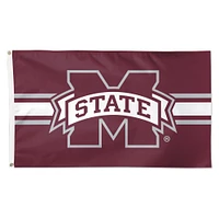 WinCraft Mississippi State Bulldogs 3' x 5' Horizontal Stripe Deluxe Single-Sided Flag