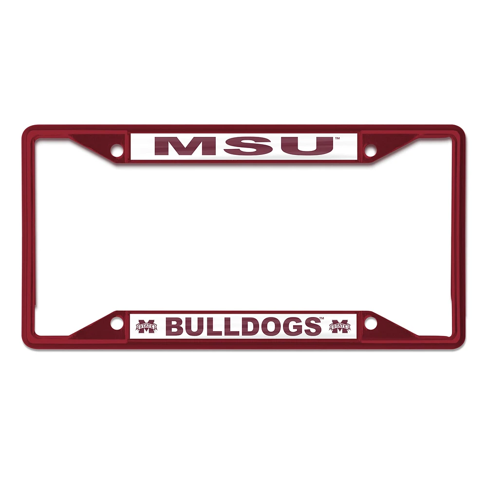 WinCraft Mississippi State Bulldogs Cadre de plaque d'immatriculation couleur chrome