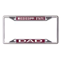 WinCraft Mississippi State Bulldogs Dad School Supporter Laser Cut Metal License Plate Frame