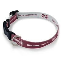 WinCraft Mississippi State Bulldogs Medium Adjustable Pet Collar