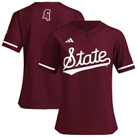 Maillot de softball réplique marron Mississippi State Bulldogs pour femme adidas