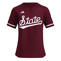 Maillot de softball réplique marron Mississippi State Bulldogs pour femme adidas