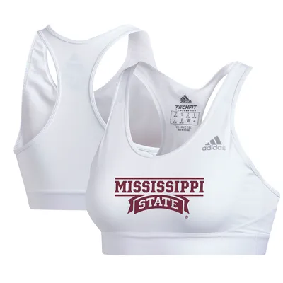 Mississippi State Bulldogs adidas Women's Alphaskin Sports Bra - White