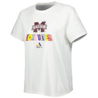 Women's adidas White Mississippi State Bulldogs Fresh Pride T-Shirt