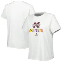 T-shirt adidas Mississippi State Bulldogs Fresh Pride blanc pour femme