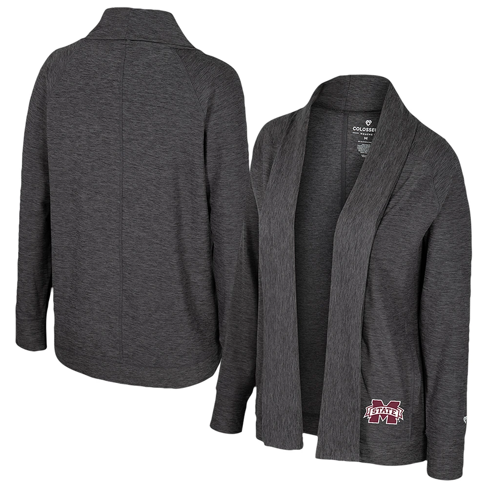 Cardigan Dash anthracite pour femme Colosseum Mississippi State Bulldogs